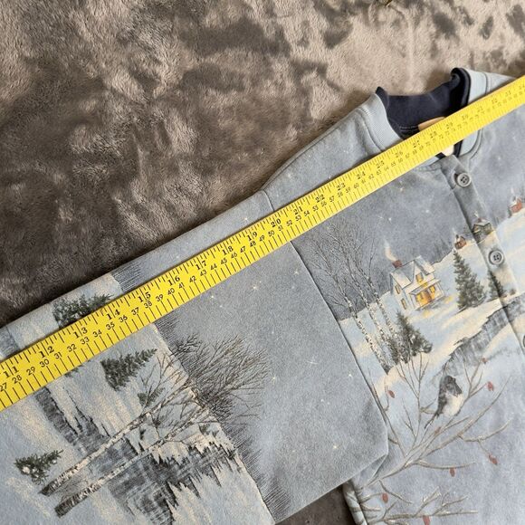 Vintage Nature All Over Print Pullover Button Up Women’s Small Long Sleeve - Picture 5 of 6